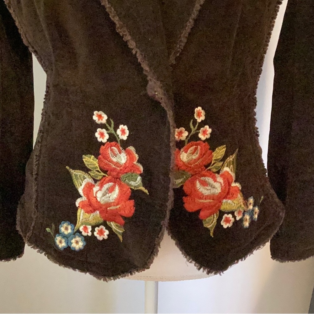 KIKIT JEANS brown corduroy jacket, embroidered - Picture 3 of 13